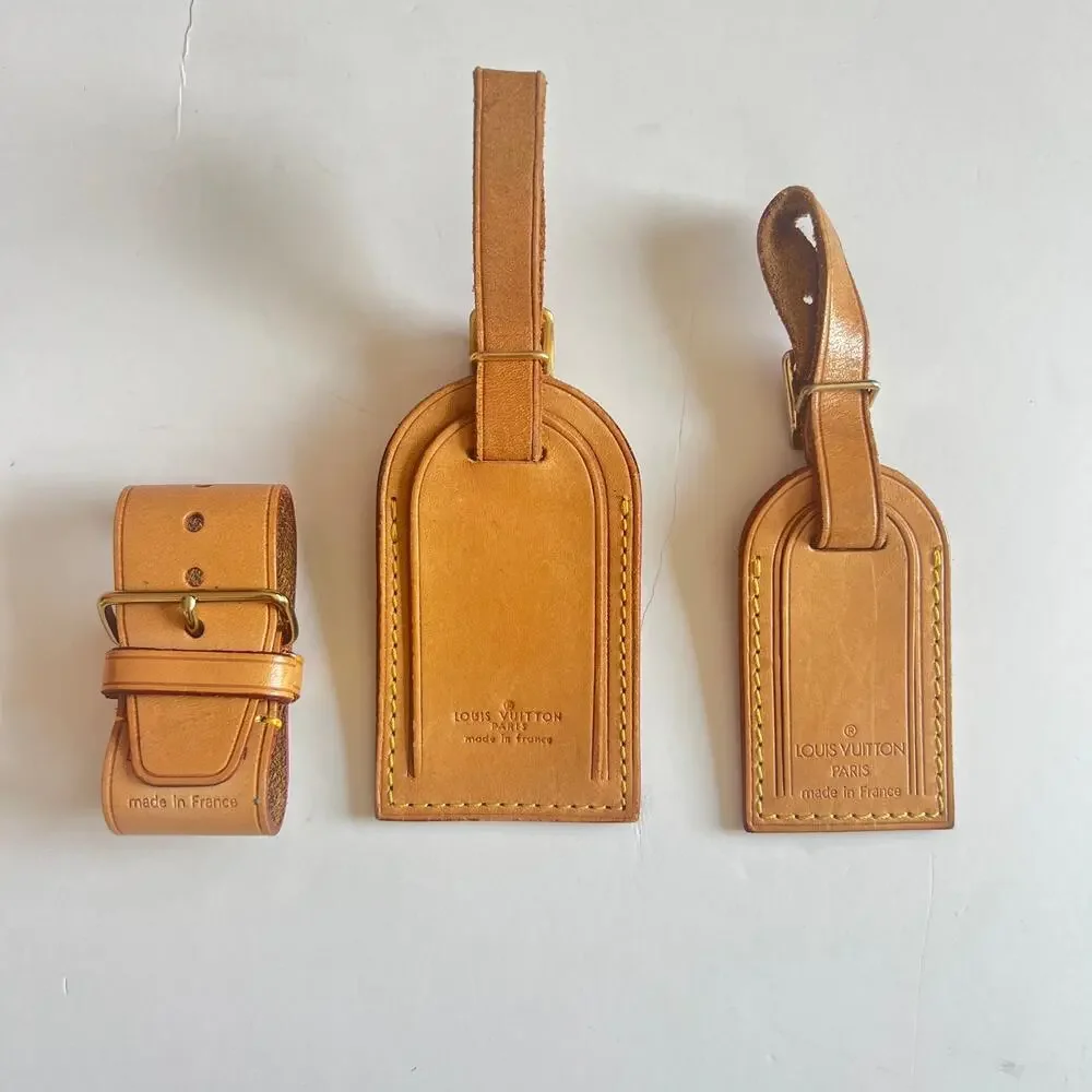 Louis Vuitton Mens Vachetta Travel Bag Name Tag Poignet Handle Keeper